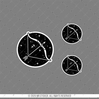 ZDC9 Reflektif Yay Burcu 3lü Sticker Seti