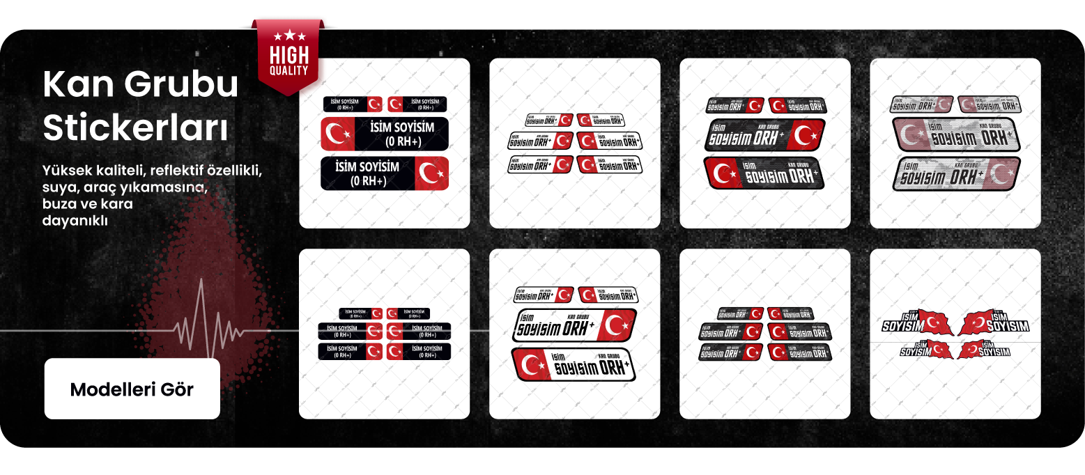 Kan Grubu Stickerları