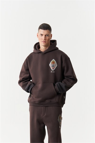 Anatolia Oversize Erkek Sweatshirt Kahverengi