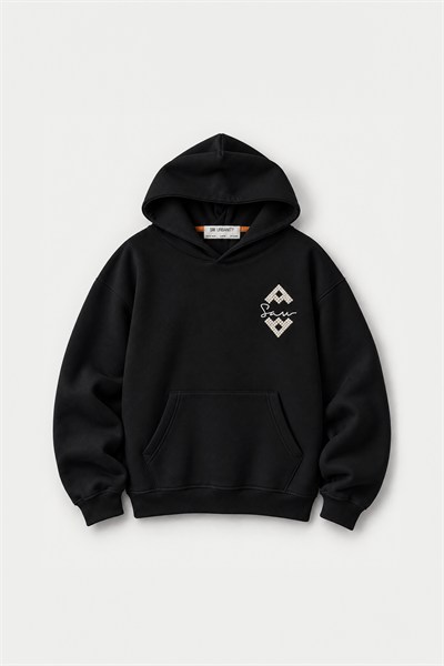 Anatolian Reverie Oversize Erkek Sweatshirt Siyah