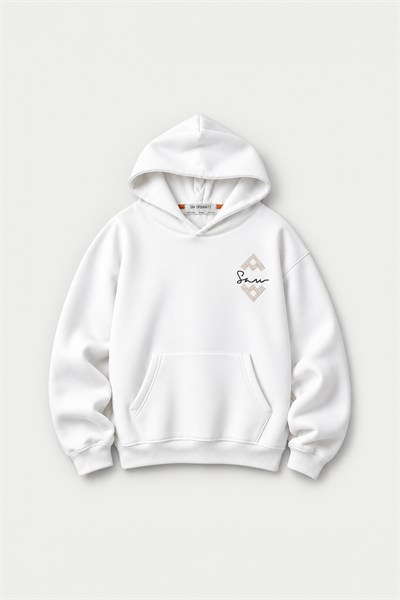 Anatolian Reverie Oversize Erkek Sweatshirt Ekru