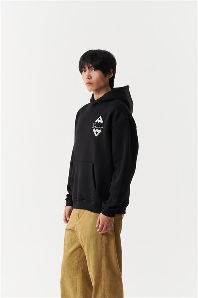 Anatolian Reverie Oversize Erkek Sweatshirt Siyah