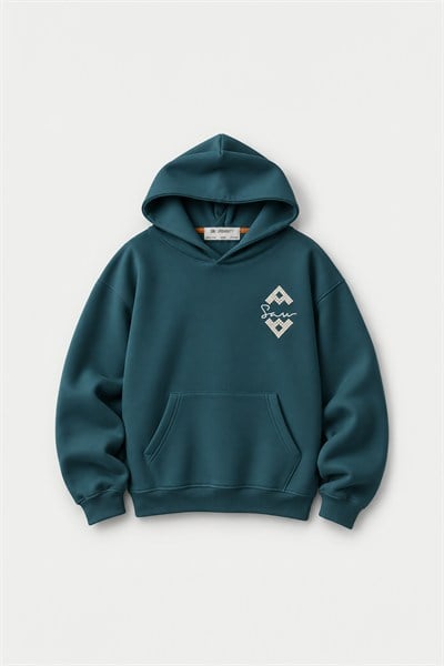 Anatolian Reverie Oversize Erkek Sweatshirt Yeşil