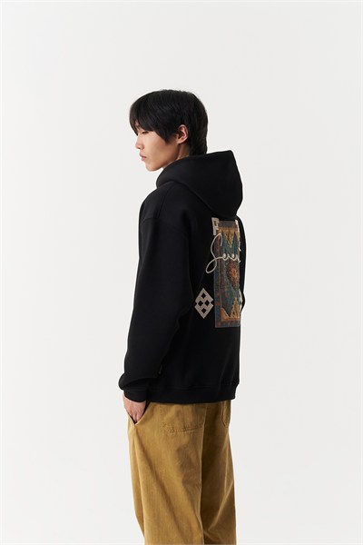 Anatolian Reverie Oversize Erkek Sweatshirt Siyah