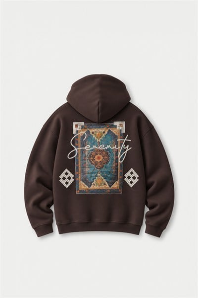 Anatolian Reverie Oversize Erkek Sweatshirt Kahverengi