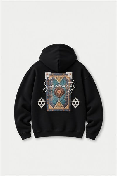 Anatolian Reverie Oversize Erkek Sweatshirt Siyah