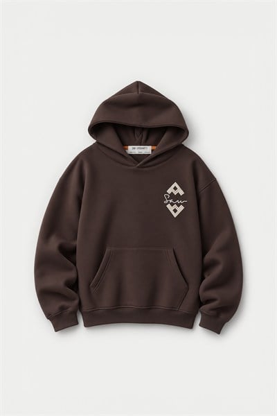 Anatolian Reverie Oversize Erkek Sweatshirt Kahverengi