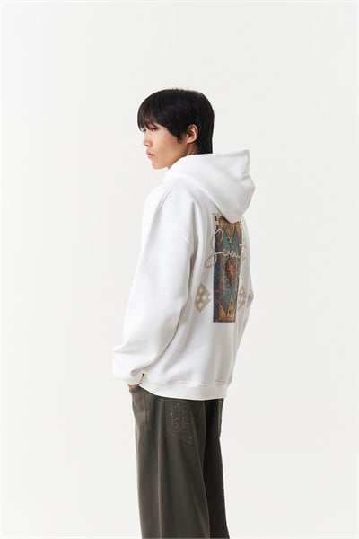 Anatolian Reverie Oversize Erkek Sweatshirt Ekru