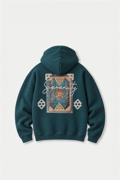 Anatolian Reverie Oversize Erkek Sweatshirt Yeşil