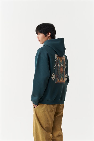 Anatolian Reverie Oversize Erkek Sweatshirt Yeşil