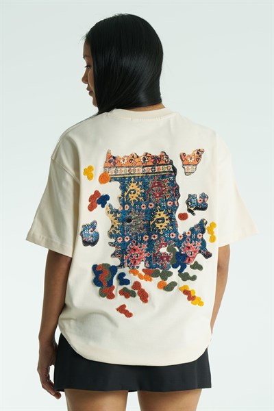 Authentic Oversize Kadın Tişört Stone