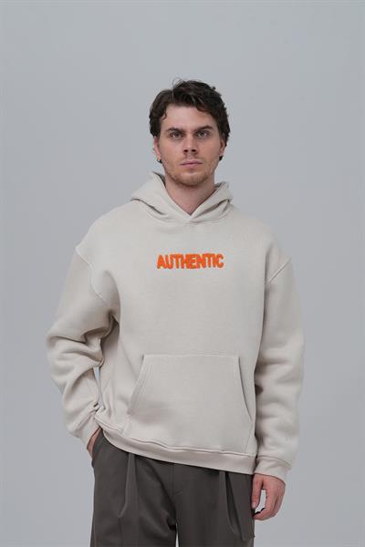 Authentic Oversize Sweatshirt Erkek Stone