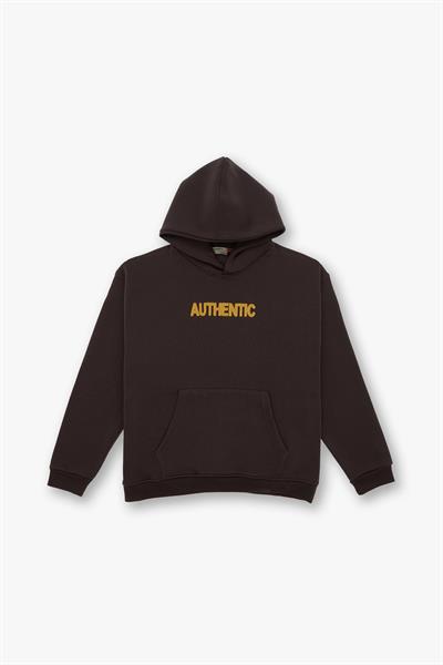 Authentic Oversize Sweatshirt Erkek Kahverengi