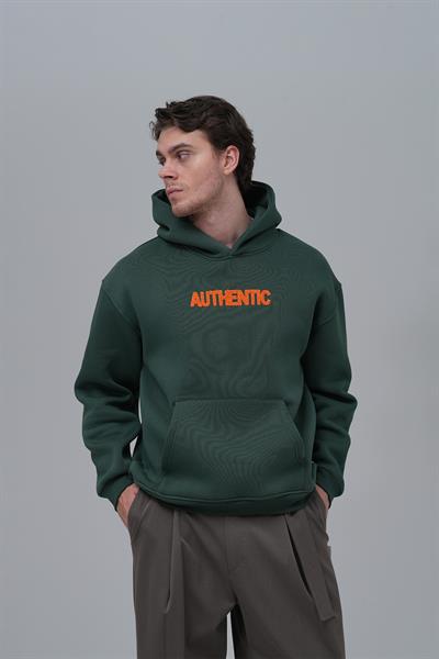 Authentic Oversize Sweatshirt Erkek Yeşil