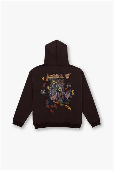 Authentic Oversize Sweatshirt Kadın Kahverengi