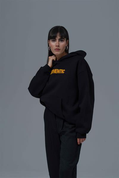 Authentic Oversize Sweatshirt Kadın Siyah