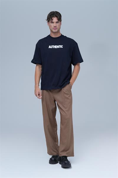 Authentic Oversize Tişört Erkek Lacivert