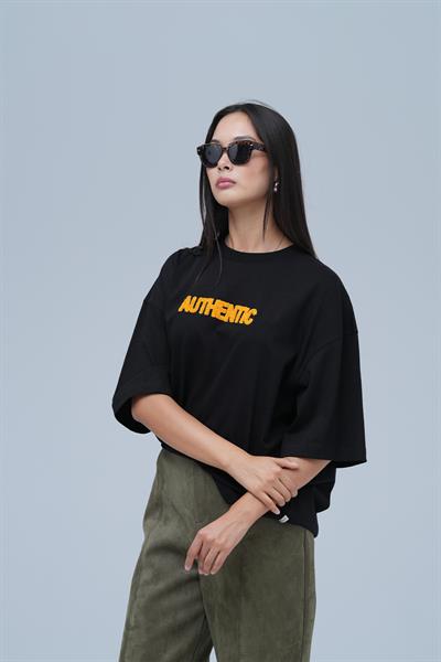Authentic Oversize Tişört Kadın Siyah