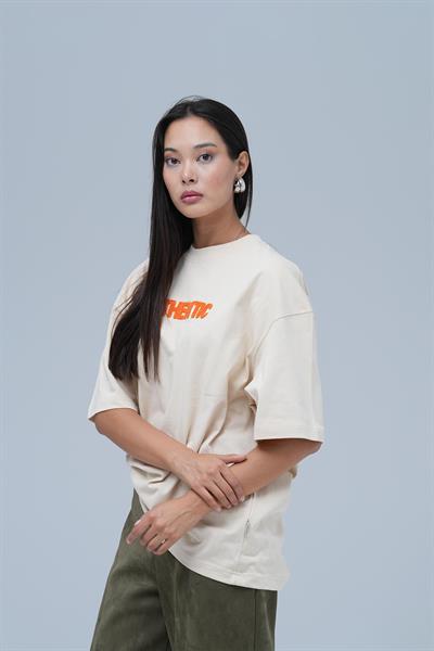 Authentic Oversize Tişört Kadın Stone