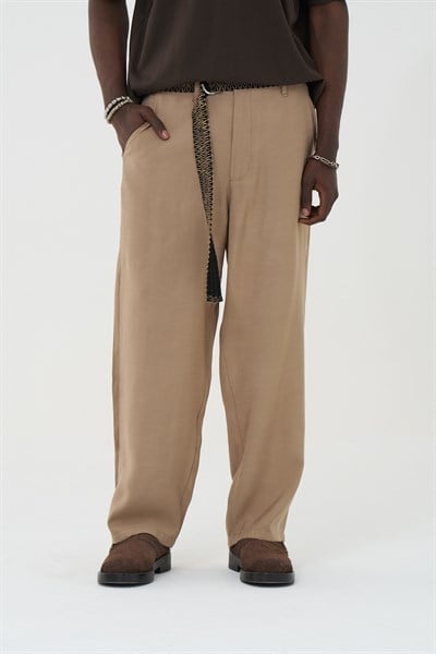 Avenue Relaxed Fit Erkek Pantolon Bej
