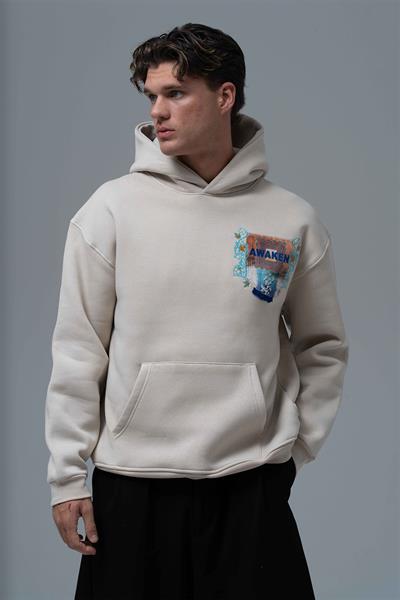 Awaken Oversize Sweatshirt Erkek Stone
