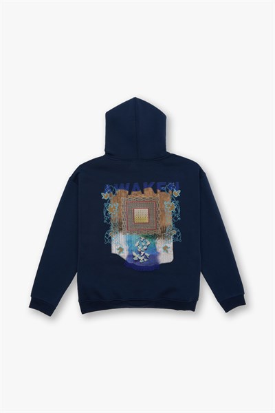 Awaken Oversize Sweatshirt Erkek İndigo