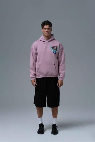 Awaken Oversize Sweatshirt Erkek Pembe