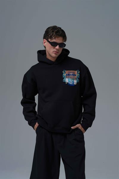 Awaken Oversize Sweatshirt Erkek Siyah