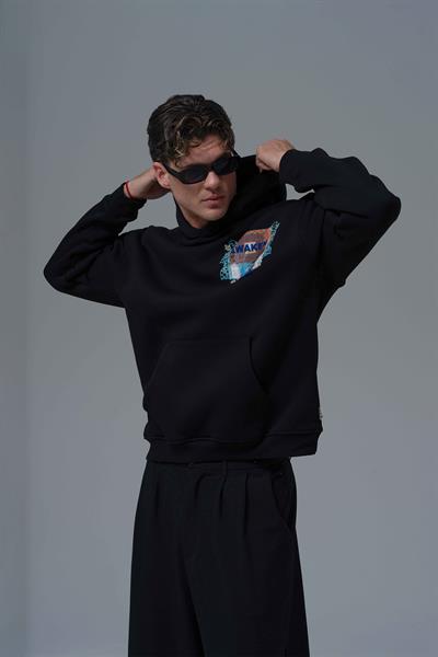 Awaken Oversize Sweatshirt Erkek Siyah