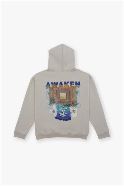 Awaken Oversize Sweatshirt Erkek Stone