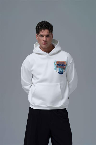 Awaken Oversize Sweatshirt Erkek Ekru