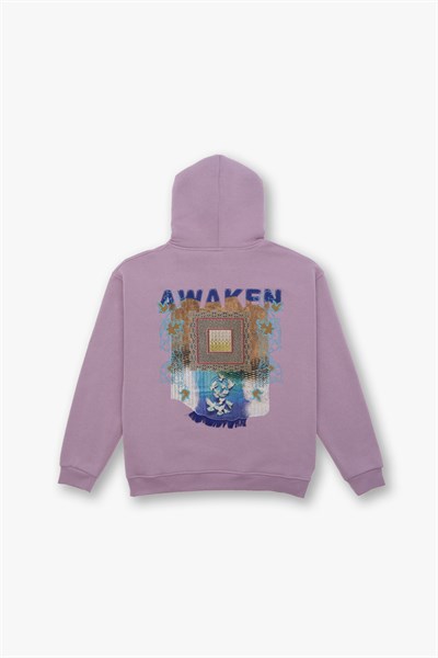 Awaken Oversize Sweatshirt Kadın Pembe