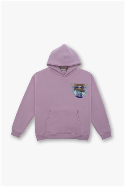 Awaken Oversize Sweatshirt Kadın Pembe
