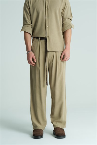 Base Relaxed Fit Erkek Pantolon Haki