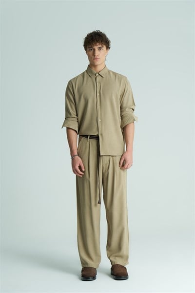 Base Relaxed Fit Erkek Pantolon Haki