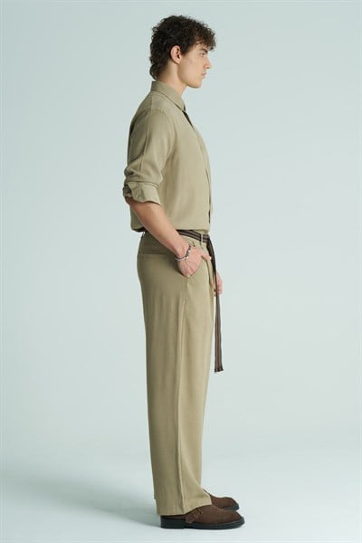 Base Relaxed Fit Erkek Pantolon Haki