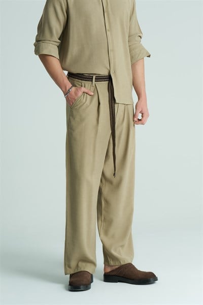 Base Relaxed Fit Erkek Pantolon Haki