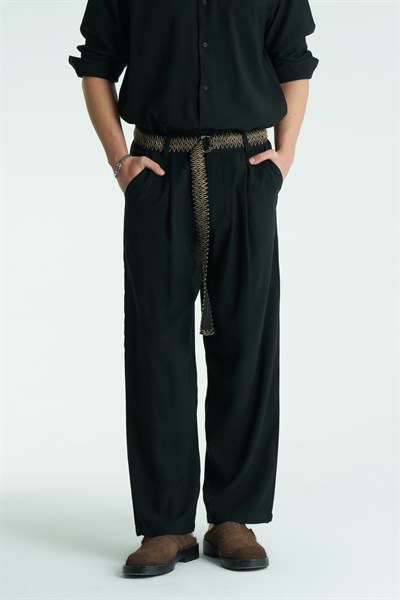 Base Relaxed Fit Erkek Pantolon Siyah