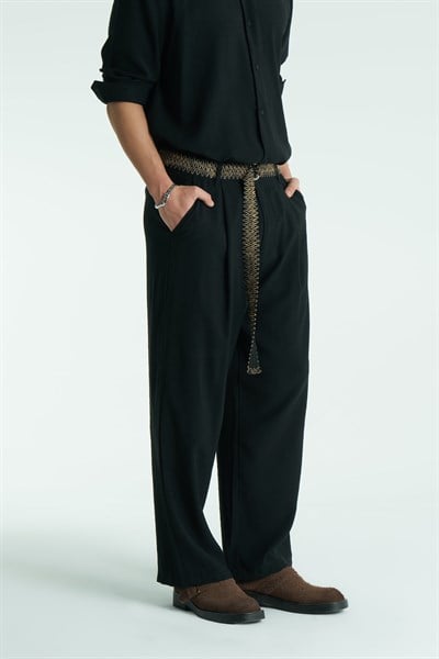 Base Relaxed Fit Erkek Pantolon Siyah