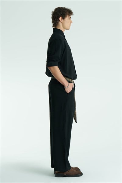 Base Relaxed Fit Erkek Pantolon Siyah