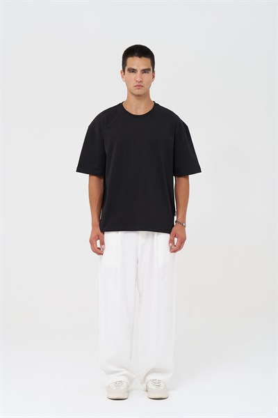 Basic Oversize Tişört Erkek /04 Siyah