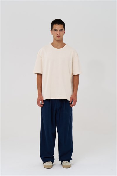 Basic Oversize Tişört Erkek /04 Stone