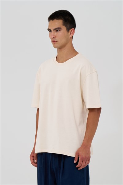 Basic Oversize Tişört Erkek /04 Stone