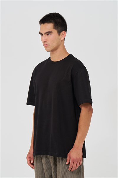 Basic Regular Fit Tişört Erkek /02 Siyah