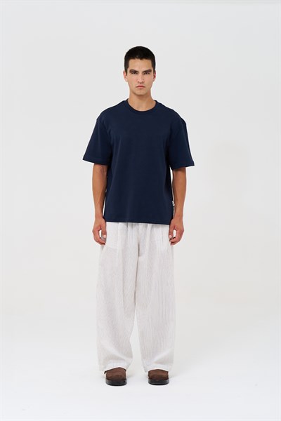 Basic Relaxed Fit Tişört Erkek /03 Lacivert