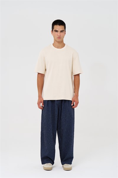 Basic Relaxed Fit Tişört Erkek /03 Stone