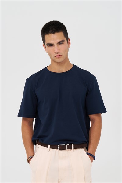 Basic Slim Fit Tişört Erkek /01 Lacivert