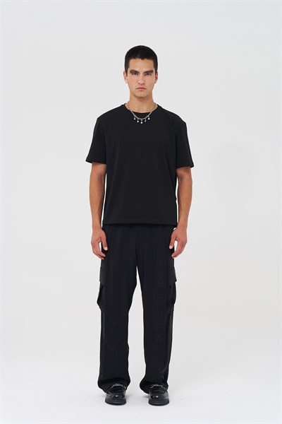Basic Slim Fit Tişört Erkek /01 Siyah