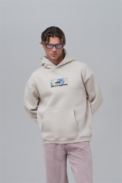 Be Good To Yourself Oversize Sweatshirt Erkek Stone