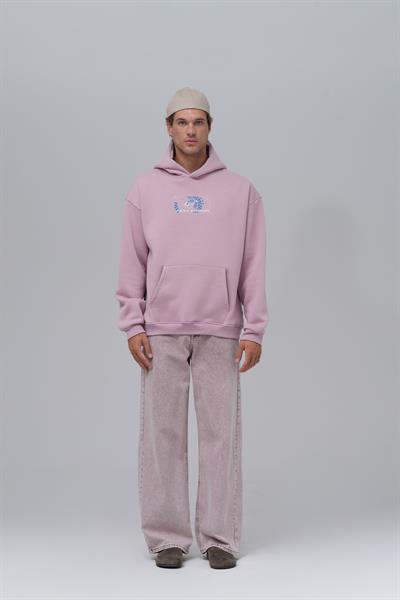 Be Good To Yourself Oversize Sweatshirt Erkek Pembe